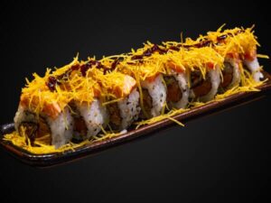 Uramaki Salmão Crispy de Batata Doce (8 unidades)